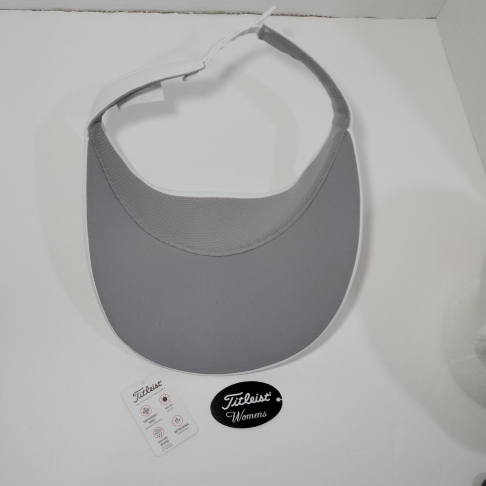 Titleist Womens Sundrop Sun Visor Hat Golf UPF 50 Wicking Adjustable White NEW - Picture 8 of 14